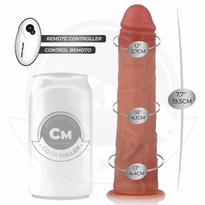 Cock Miller dildo realístico con empuje y mando 19,5 cm
